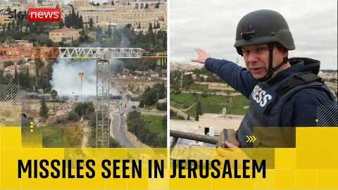 Sky News witnesses missile interceptions in Jerusalem