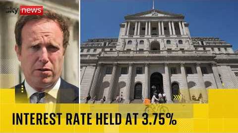 Bank of England holds interest rate at 3.75%