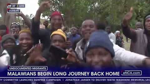 Buses arrive for Malawians returning home