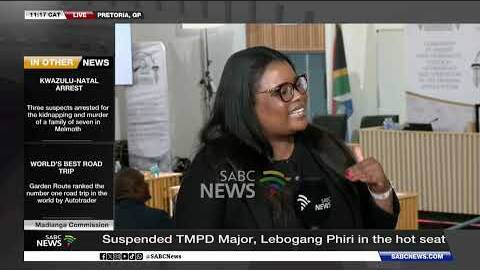 Madlanga Commission | Suspended TMPD's Lebogang Phiri testifies