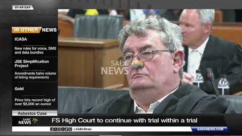 Asbestos Case | FS High Court to continue with Moroadi Cholota's trial within a trial