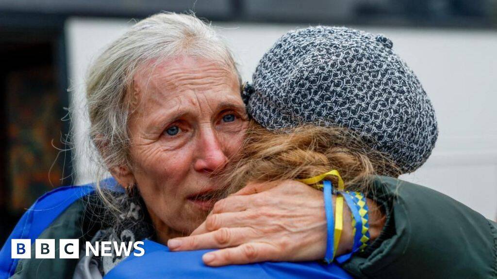 Evacuees from Russia-occupied city where residents ate weeds on way to Ukraine