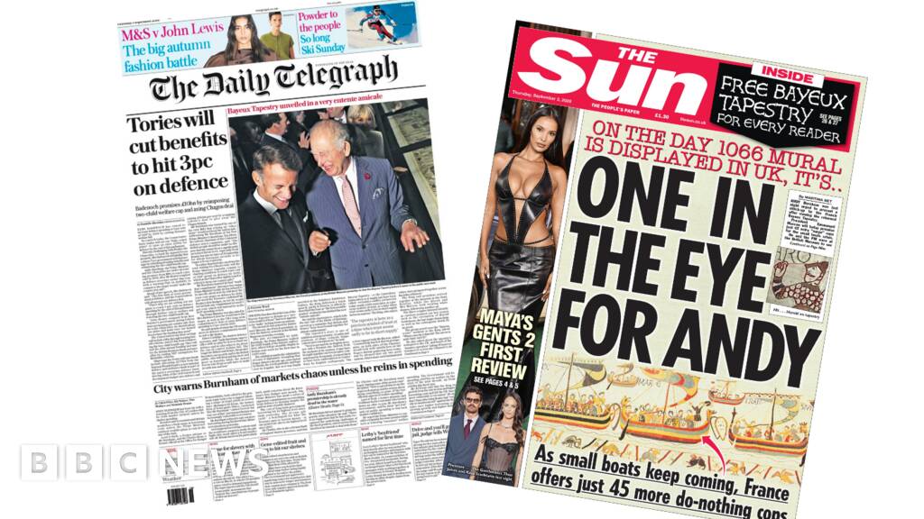 'City warns Burnham' and 'One in the eye for Andy'