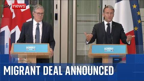 Prime Minister and Emmanuel Macron unveil 'one in, one out' migrant deal