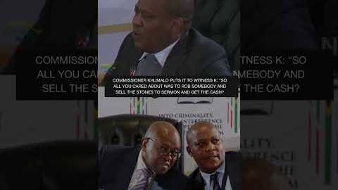 Madlanga Commission | Witness K admits to robbing someone and selling the stones to Sermon #sabcnews