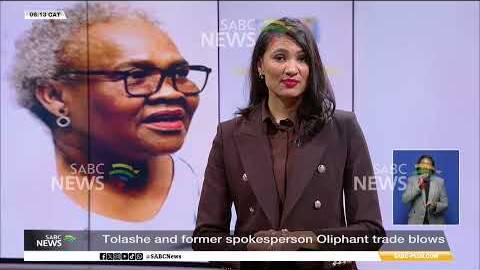 Tolashe and former spokesperson Lumka Oliphant trade blows