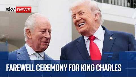 Donald Trump hosts farewell ceremony for King Charles