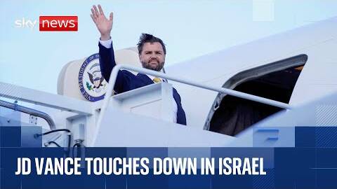 JD Vance touches down in Israel