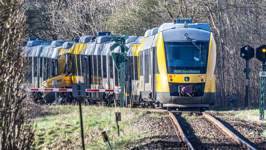 Several injuries after two trains in Denmark crash &lsquo;head-on&rsquo;
