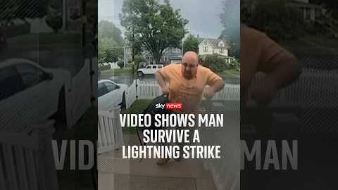 Video captures moment a New Yorker gets struck by lightning