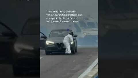 Armed gang posing as police blow up van in failed heist