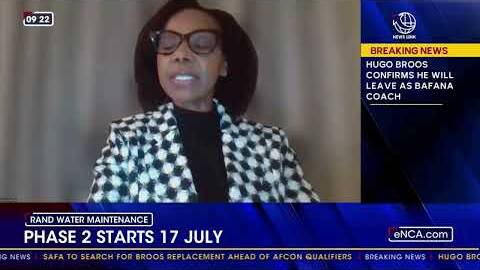 Water maintenance phase 2 starts 17 jJuly