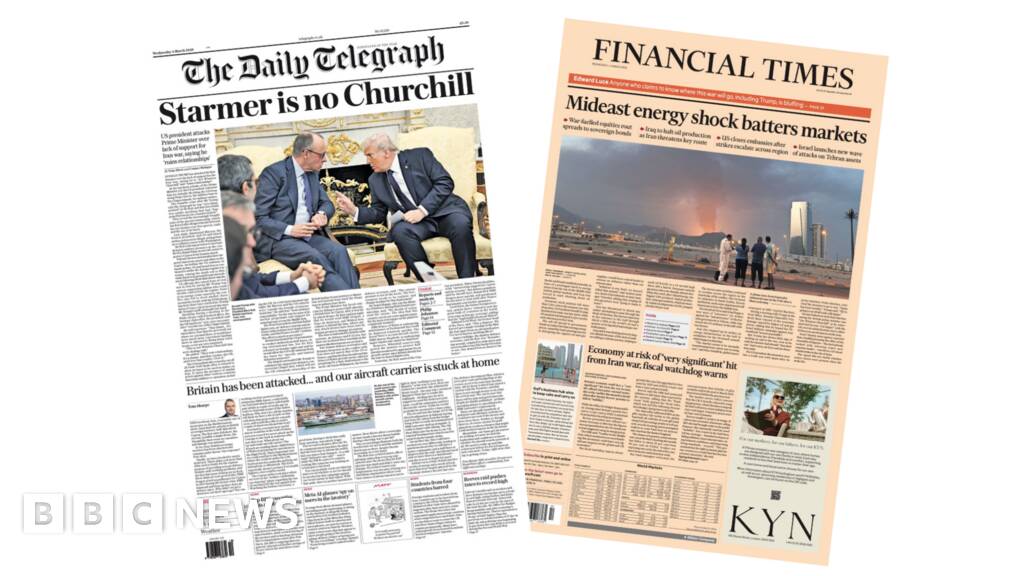'Trump mocks Starmer' and 'Middle East energy shock for markets'