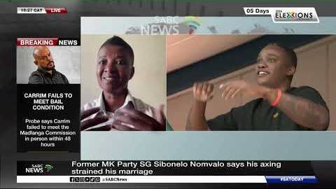 Former MK Party SG Sibonelo Nomvalo says his axing strained his marriage: Rebone Tau weighs in