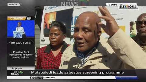 Motsoaledi leads asbestos screening programme