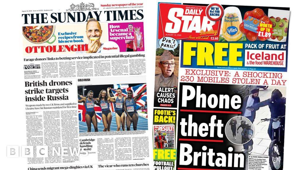 UK-made drones 'strike Russia' and 'phone theft Britain'