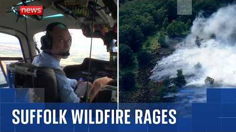 Firefighters battle 100-hectare fire near UK nuclear plant