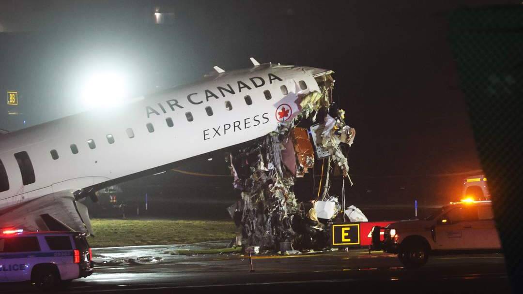 Plane crashes into vehicle at New York airport, all flights halted