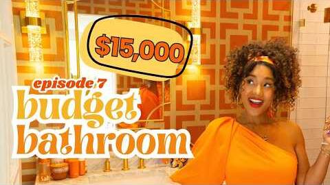 stop wasting money: my $13k orange bathroom on a budget remodel secrets - color me spaces ep 7