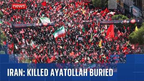 Killed ayatollah buried in Iran - as Tehran 'hits US air base' in Jordan