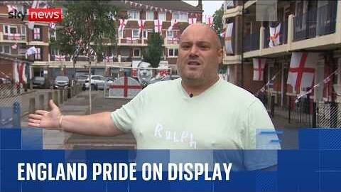 London community unites behind England with flag display