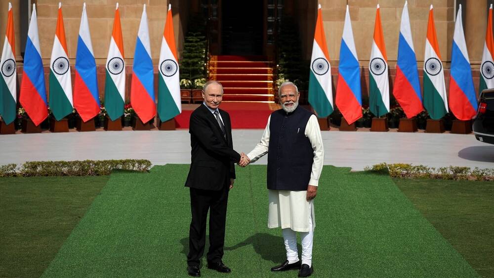 Putin and Modi discuss trade, peace in New Delhi summit