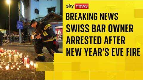Swiss bar owner arrested after fire killed 40 people on New Year's Eve