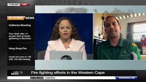 Fire fighting efforts in the Western Cape