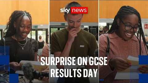Watch as students open their results envelopes live on Sky News