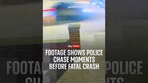 Footage shows police chase moments before fatal crash