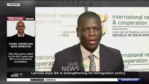 South Africa is strengthening its immigration policy: Lamola