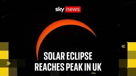 Partial solar eclipse reached over the UK