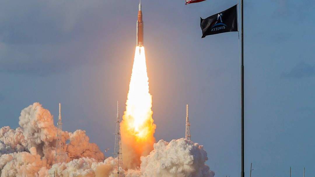 NASA astronauts launch to the moon in mission &lsquo;for all humanity&rsquo;