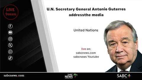 U.N. Secretary General Antonio Guterres addressthe media