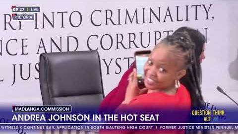IDAC head Andrea Johnson arrives at the Madlanga Commission