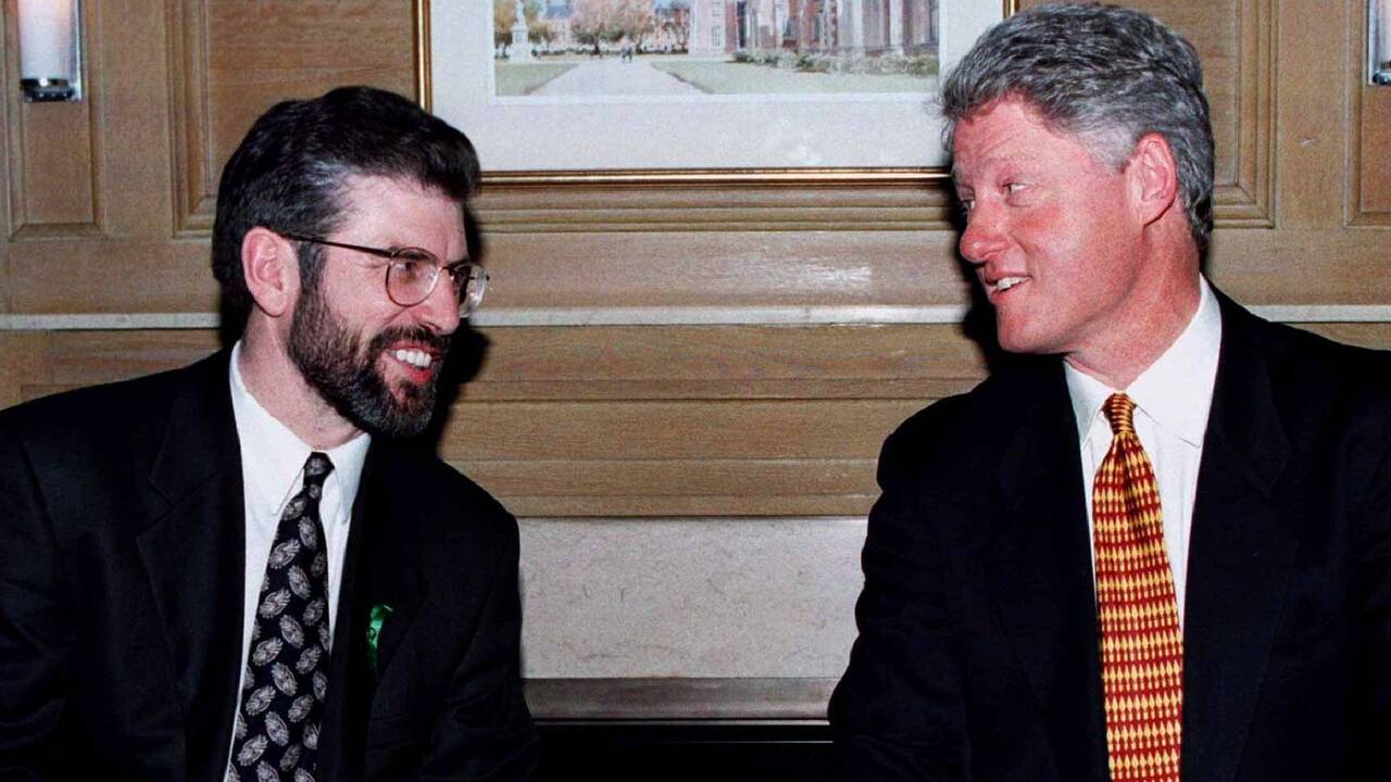 Clinton told to to avoid public handshake with Gerry Adams, records show