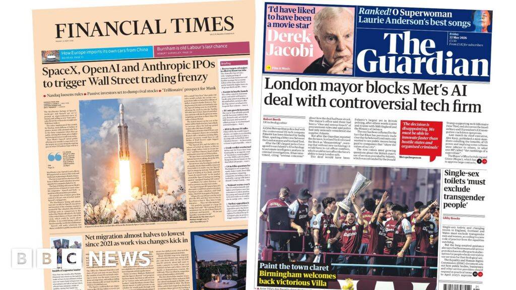 'Net migration almost halves' and 'Paint the town claret'