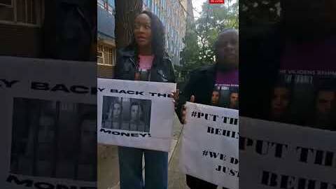 Tammy Taylor scam victims outside court