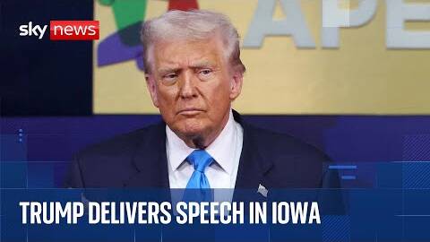 Trump delivers speech in Iowa
