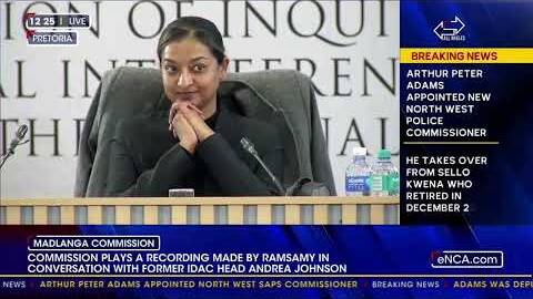 Commission plays recording of Ramsamy with Johnson
