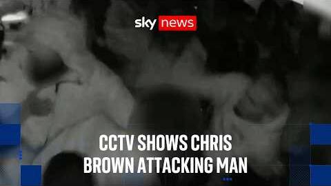CCTV shows Chris Brown attacking man with bottle at nightclub