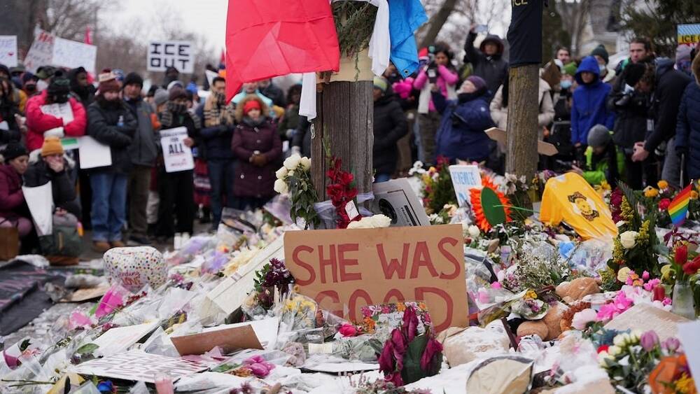 Tens of thousands protest in Minneapolis over fatal ICE shooting