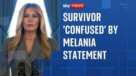 'What is the point?': Epstein survivor reacts to Melania's speech