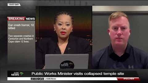 Temple Collapse | Public Works Minister visits collapsed temple site