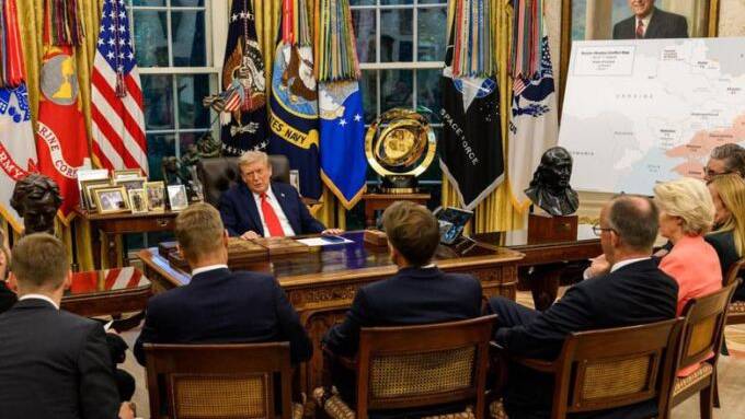 Top officers hold Ukraine talks after Trump rules out US troops