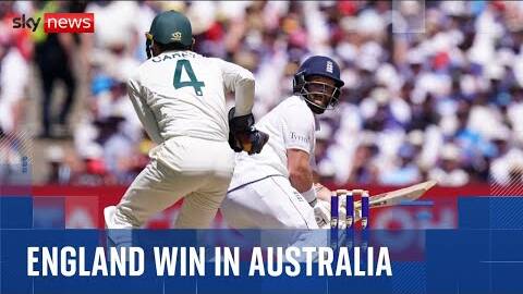 England secure their first Test victory in Australia for 15 years
