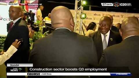 President Cyril Ramaphosa arrives at the Construction Summit