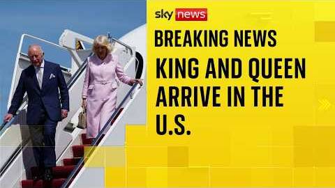 The King and Queen have stepped out from their plane at Joint Base Andrews