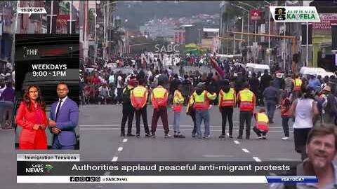 Immigration Tensions | Authorities applaud peaceful anti-migrant protests