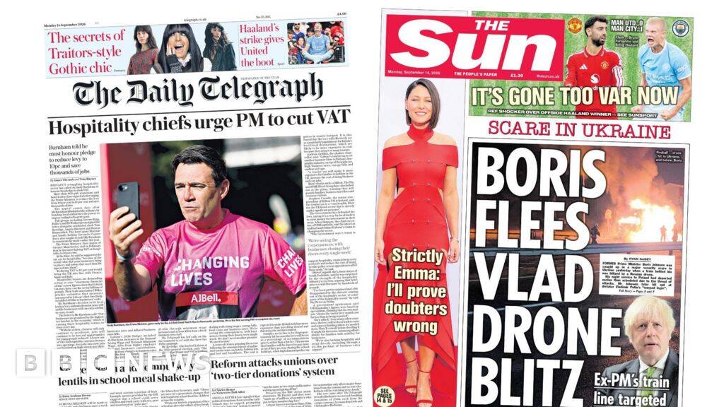 'Compulsory lentils' and 'Boris flees Vlad drone blitz'